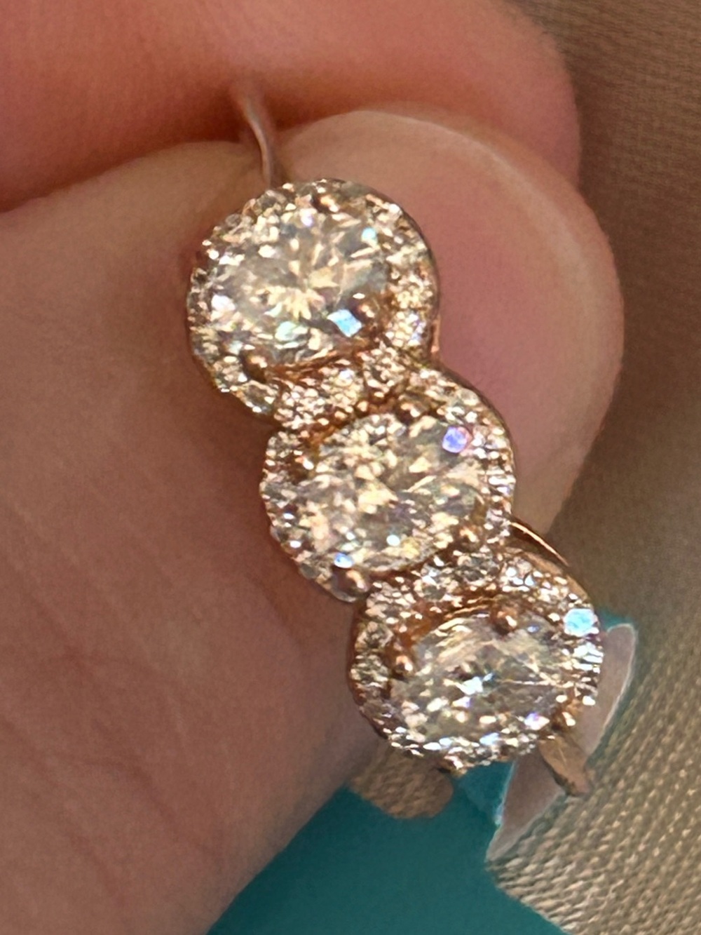 Size 9 Rose Gold over Sterling Silver 1.73 ct Moissanite ring